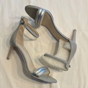 Kenneth Cole Silver Strappy Heels